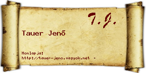 Tauer Jenő névjegykártya