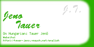 jeno tauer business card