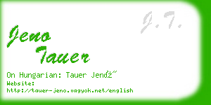 jeno tauer business card